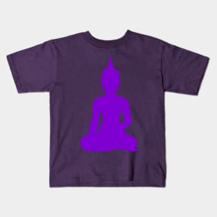 Simple Violet Buddha Kids T-Shirt